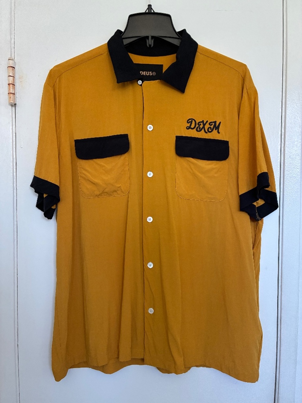 Pre-owned Men's Deus Diablos Del Desierto Bowling Shirt M